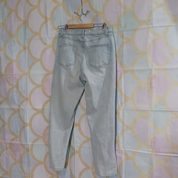 Wild Fable Jeans Womens Size 8 Distressed Light Denim High Rise Mom Jean GUC - Picture 6 of 9